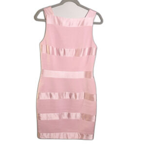 Vintage B'zar Dress Sheath Cocktail Wedding Pink Pastel Size 10 Sleeveless